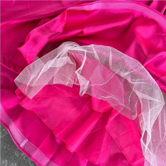 Bee Darlin Pink Maxi Dress Size 0 Pockets Formal Prom Barbie - Picture 3 of 14